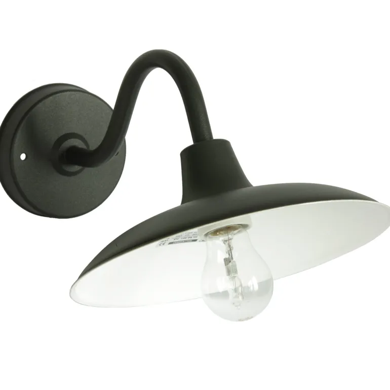 Landhaus-Wandlampe für Außen mit Schwanenhals