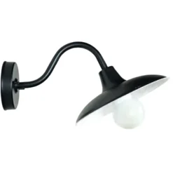 Landhaus-Wandlampe für Außen mit Schwanenhals