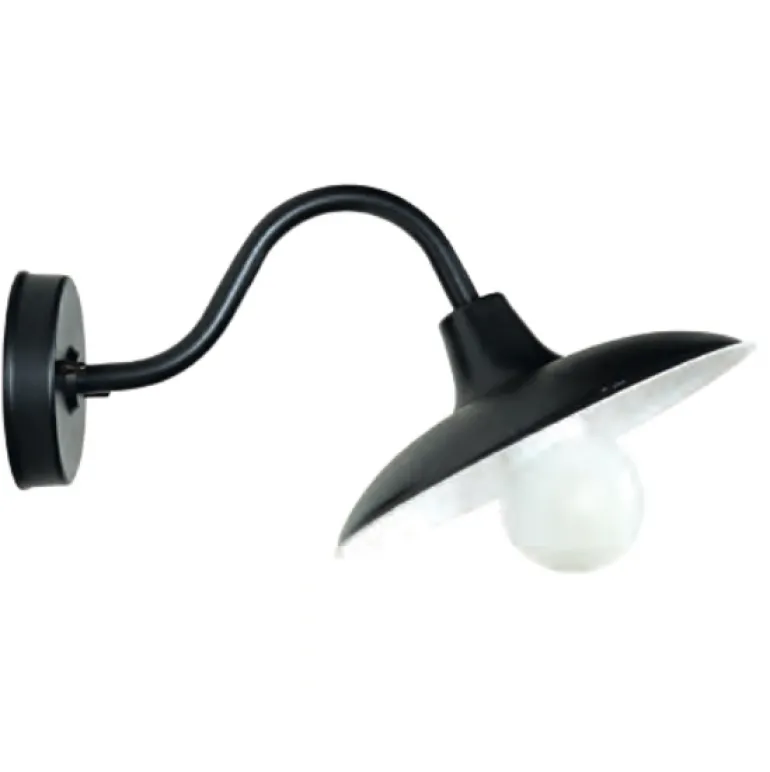 Landhaus-Wandlampe für Außen mit Schwanenhals