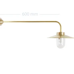 Lange Außenlampe aus Messing 38-90 BR L/XL