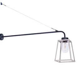 Lange Auslegerleuchte mit Glaszylinder Lampiok, IP 65