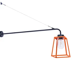 Lange Auslegerleuchte mit Glaszylinder Lampiok, IP 65