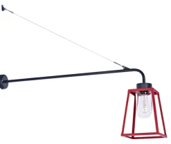 Lange Auslegerleuchte mit Glaszylinder Lampiok, IP 65