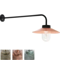 Lange Hofleuchte mit Kupferschirm 38-90 BCU L/XL