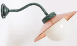 Lange Hofleuchte mit Kupferschirm 38-45 BCU XL