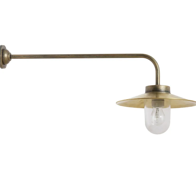 Lange Hofleuchte mit Messingschirm 38-90 M L/XL