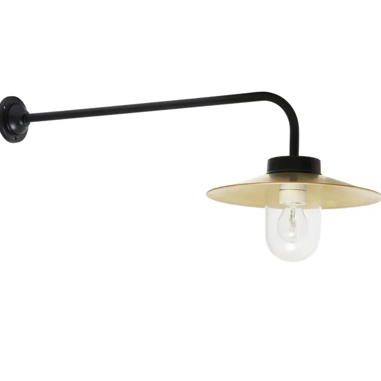 Lange Hofleuchte mit Messingschirm 38-90 M L/XL