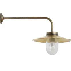 Lange Hofleuchte mit Messingschirm 38-90 M L/XL