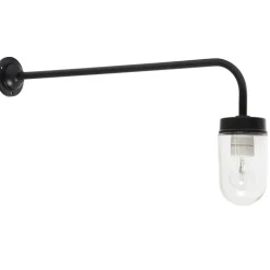 Lange schwarze Wandleuchte für außen 38-90 OR L/XL