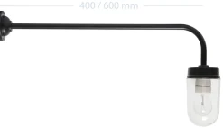 Lange schwarze Wandleuchte für außen 38-90 OR L/XL