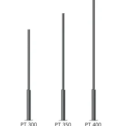 Laternenmast aus Stahl PT 300 / 350 / 400 / 450 / 500 cm