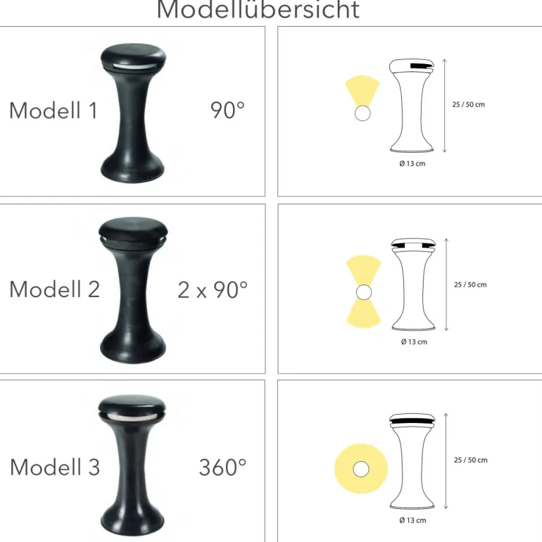 LED-Bodenstrahler mit Fuss aus Messing Galed 25 / 50 cm