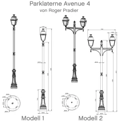 LED-Parklaterne Avenue 4
