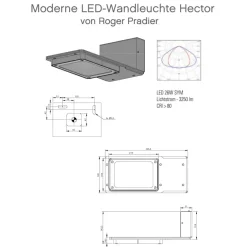 LED-Wandleuchte Hector