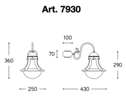 Leuchtenaufsatz für Standleuchte Loggia 7930