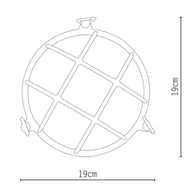 Marine-Wandlampe mit vergittertem Glas Revander