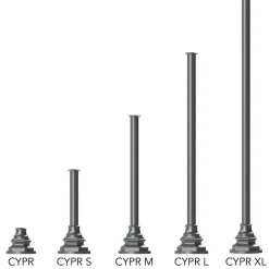 Mast CYPR mit Akanthusblattkelch 17 / 50 / 83 / 117 / 151 cm