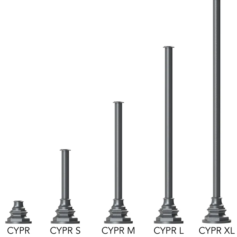 Mast CYPR mit Akanthusblattkelch 17 / 50 / 83 / 117 / 151 cm