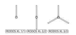 Mast mit Bogenarm RODOS XL 2/2 262 cm