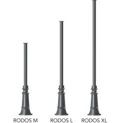 Mast RODOS M mit glatter Säule 111 / 144 / 180 cm