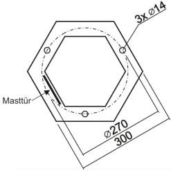Mastleuchte mit Schinkel-Laterne Rodos GP3K.72.73