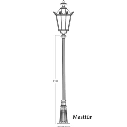 Mastleuchte mit Schinkel-Laterne Rodos GP3K.72.73