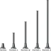Mastserie PADWA mit rundem Sockel 16,5 / 50 / 83 / 117 / 151 cm