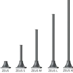 Mastserie ZEUS in fünf Größen 17 / 50 / 83 / 117 / 151 cm