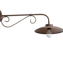 Mediterrane Wandleuchte Re Lear 164 aus Kupfer und Messing