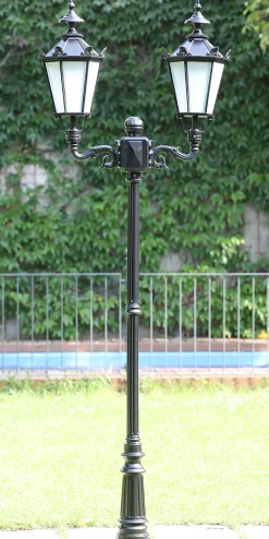 Mehrflammige Schinkel-Standleuchte Rodos 2P Arm 71