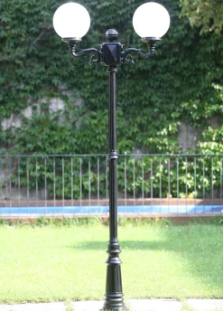 Mehrflammige Standleuchte mit Kugeln Rodos 2P Arm 01