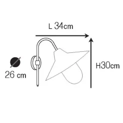 Messing-Hofleuchte N° 852/8526 im maritimen Stil