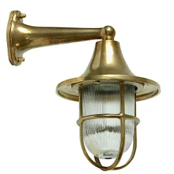 Messinglampe N° 54D für außen im Schiffsleuchten-Stil