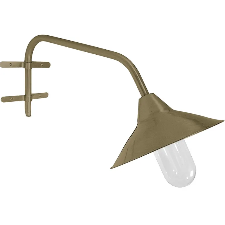 Messing-Schirmleuchte N° 8252 am langen Arm