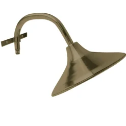 Messing-Schirmleuchte N° 52 am kurzen Arm