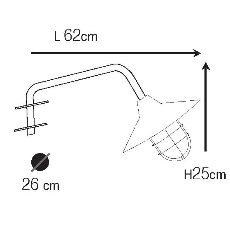 Messing-Schirmleuchte N° 8252 am langen Arm
