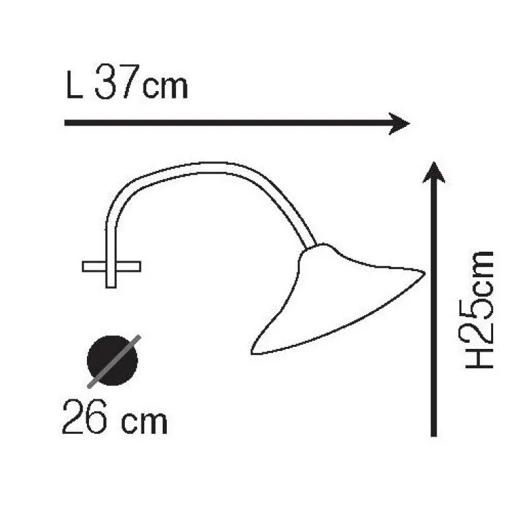 Messing-Schirmleuchte N° 52 am kurzen Arm