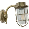 Messing-Wandlampe N° 816 mit Schutzglas am Ausleger