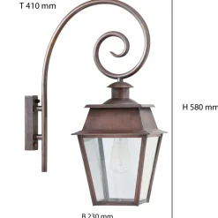 Messing-Wandleuchte Bordeaux MM mit Bischofstab