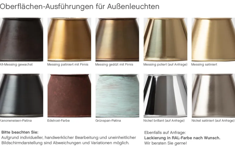 Messing-Wandleuchte im Stil einer Kutscherleuchte Mistral MM
