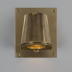 Messing-Wandstrahler Wake, mit Befestigungsplatte, IP54
