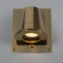 Messing-Wandstrahler Wake, mit Befestigungsplatte, IP54
