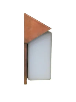 Moderne Außenwandleuchte mit quadratischem Glasstein