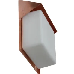 Moderne Außenwandleuchte mit quadratischem Glasstein