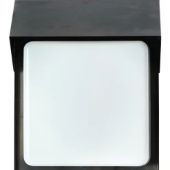 Moderne Außenwandleuchte mit quadratischem Glasstein