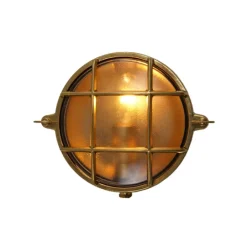 Nautische Außenlampe mit vergittertem Glas Argo