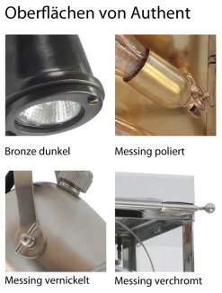Nautischer Bodenstrahler aus Messing Nautique