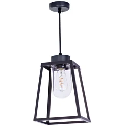 Offene Pendelleuchte mit Glaszylinder Lampiok, IP 65