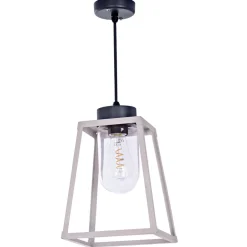 Offene Pendelleuchte mit Glaszylinder Lampiok, IP 65