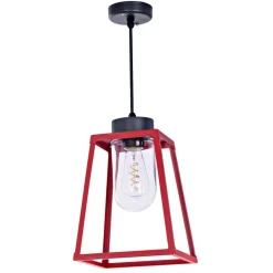 Offene Pendelleuchte mit Glaszylinder Lampiok, IP 65